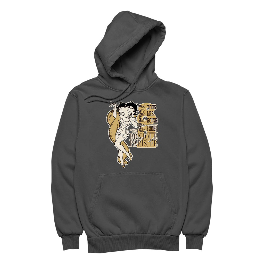 Betty Boop Bonjour Paris, FR Men's Hooded Sweatshirt