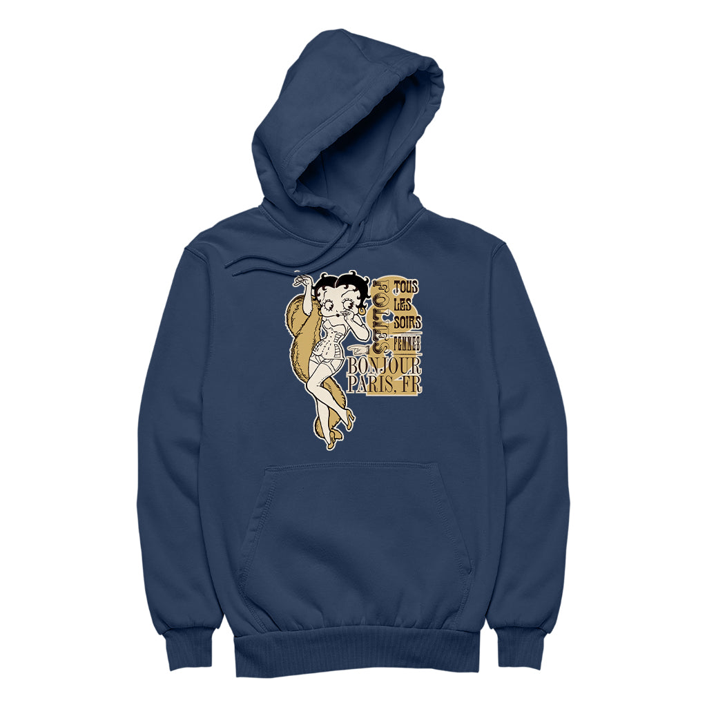 Betty Boop Bonjour Paris, FR Men's Hooded Sweatshirt