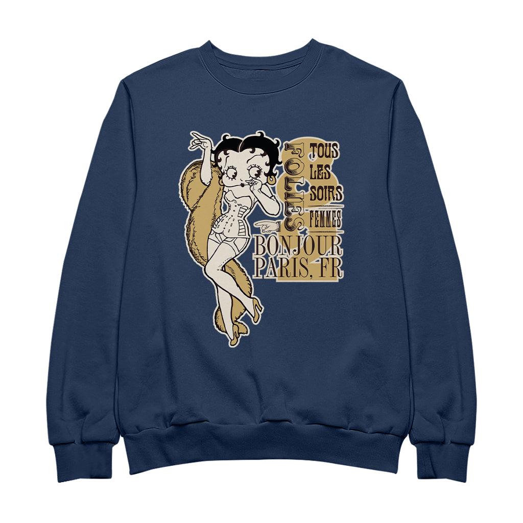 Betty Boop Bonjour Paris, FR Men's Sweatshirt