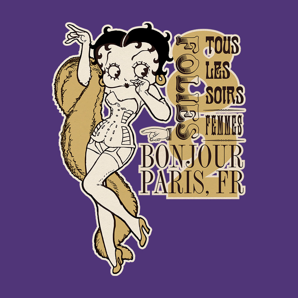 Betty Boop Bonjour Paris, FR Men's Hooded Sweatshirt
