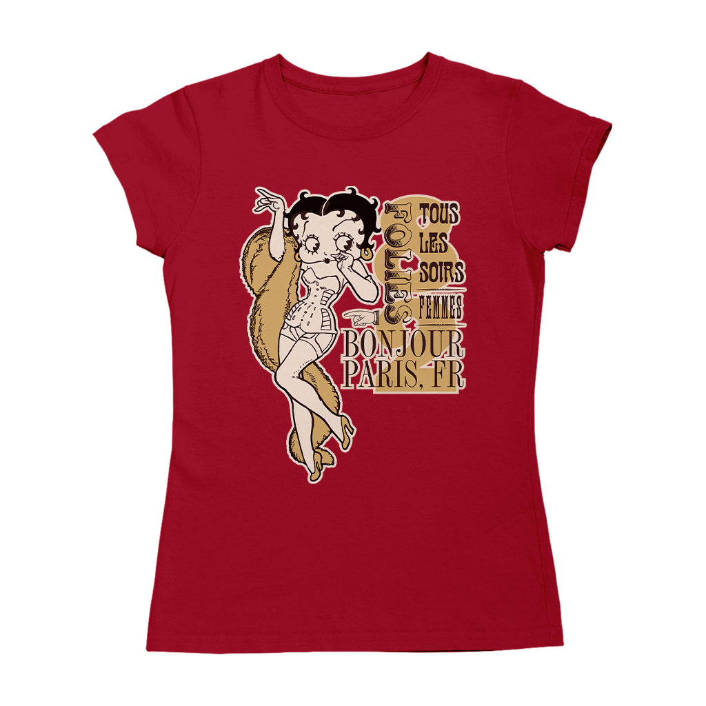 Betty Boop Bonjour Paris, FR Women's T-Shirt