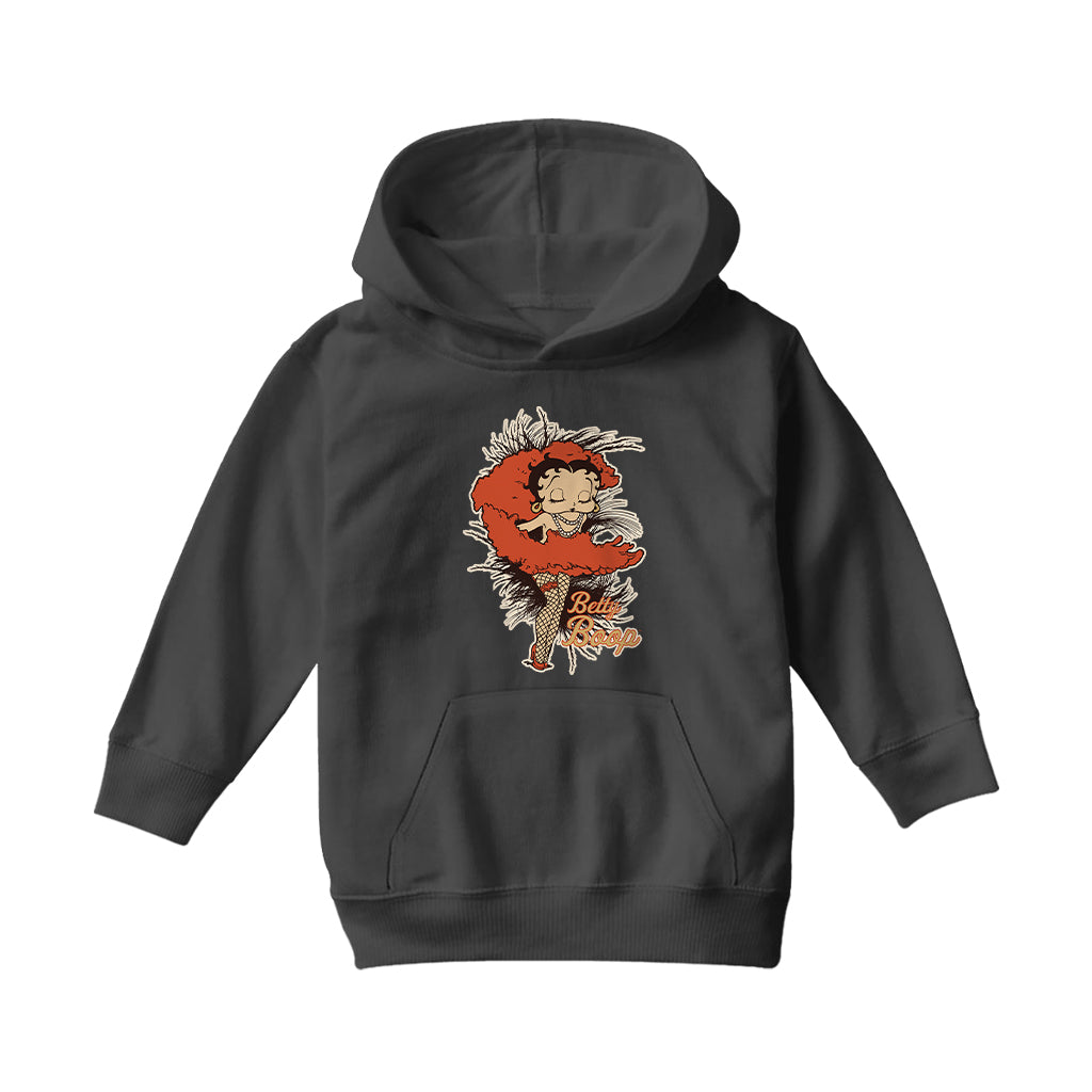Betty Boop Fans and Feathers Kids Hooded Sweatshirt