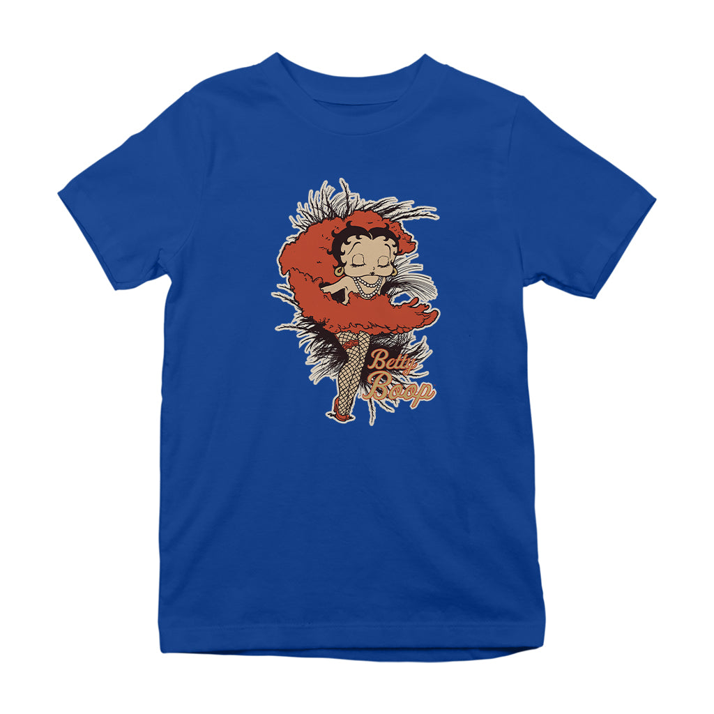 Betty Boop Fans and Feathers Kids T-Shirt