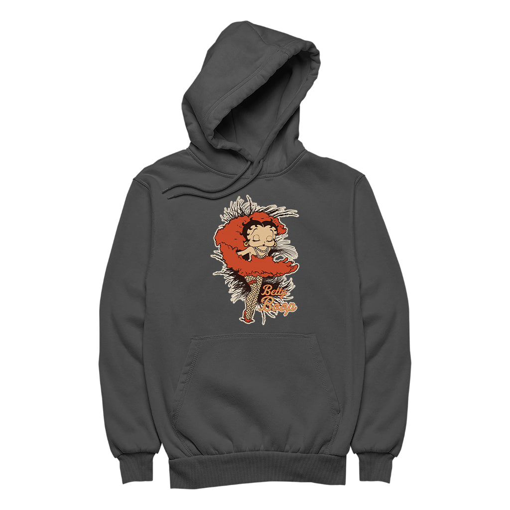 Betty Boop Fans and Feathers Women's Hooded Sweatshirt