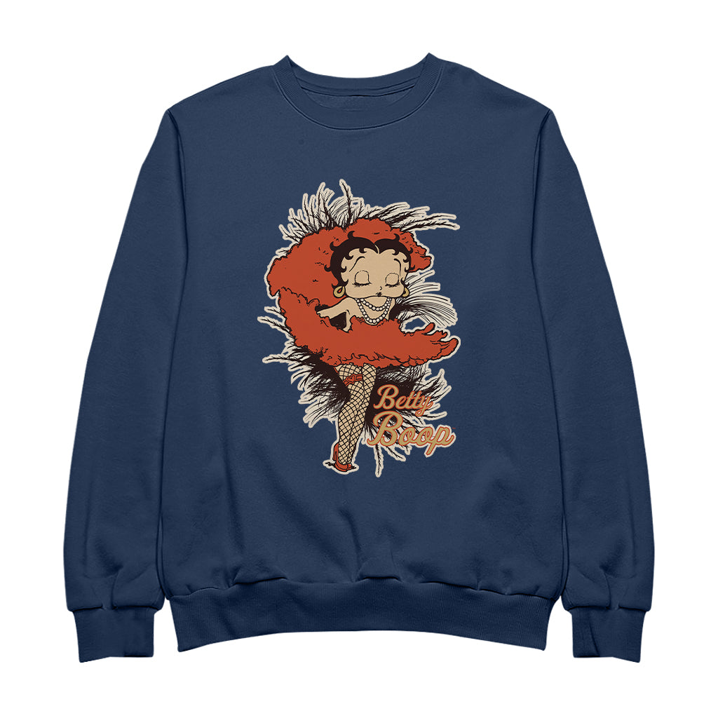 Betty Boop Fans and Feathers Women's Sweatshirt
