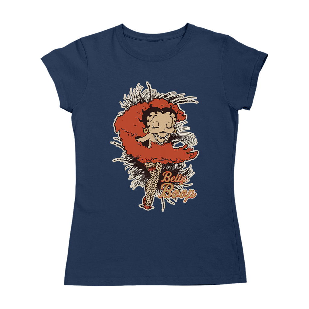 Betty Boop Fans and Feathers Women's T-Shirt
