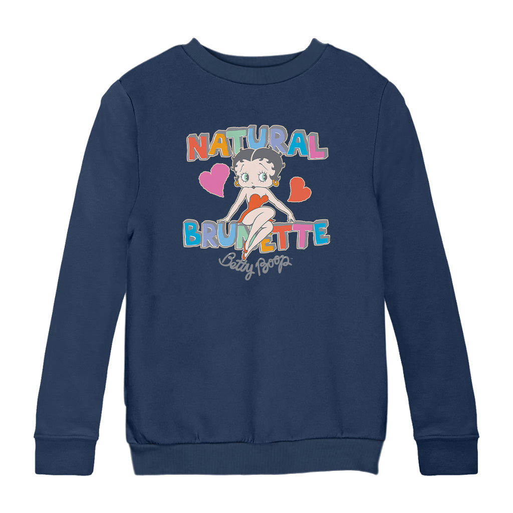Betty Boop Natural Brunette Kids Sweatshirt