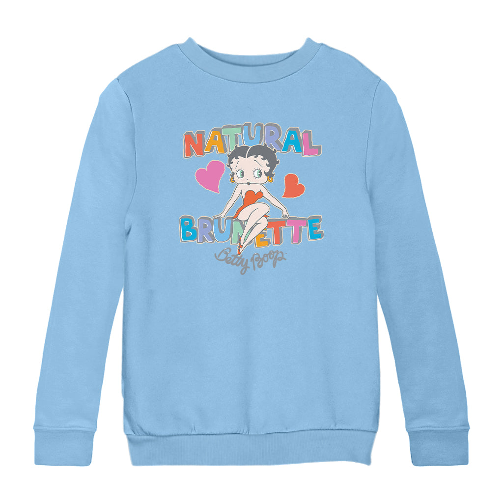 Betty Boop Natural Brunette Kids Sweatshirt