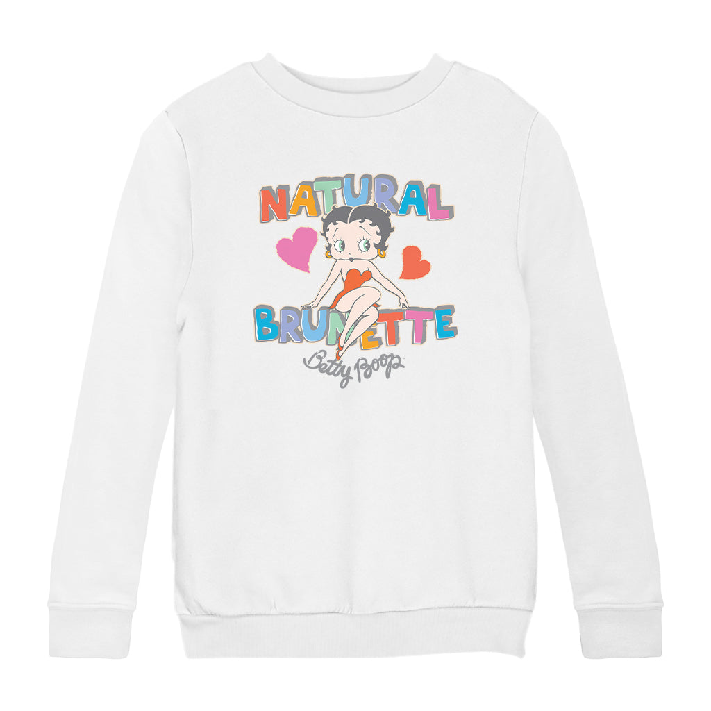 Betty Boop Natural Brunette Kids Sweatshirt