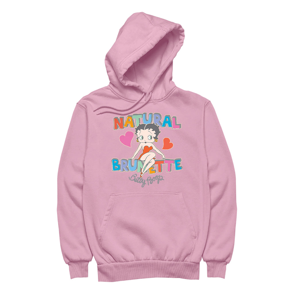 Betty Boop Natural Brunette Men's Hooded Sweatshirt