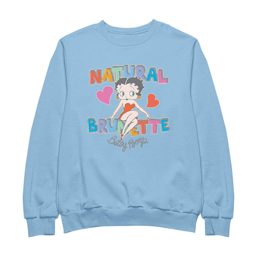 Betty Boop Natural Brunette Women's Sweatshirt