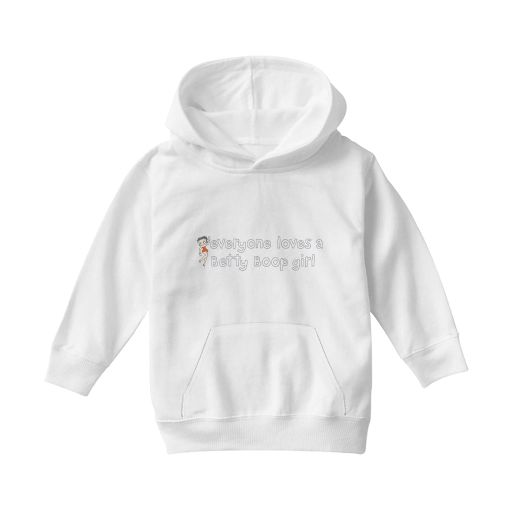 Betty Boop Everyone Loves A Betty Boop Girl Kids Hooded Sweatshirt