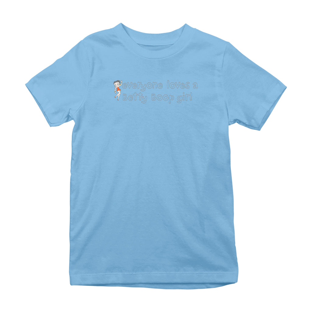 Betty Boop Everyone Loves A Betty Boop Girl Kids T-Shirt