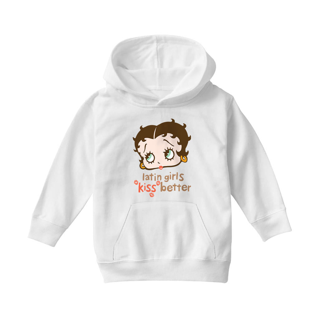 Betty Boop Latin Girls Kiss Better Kids Hooded Sweatshirt