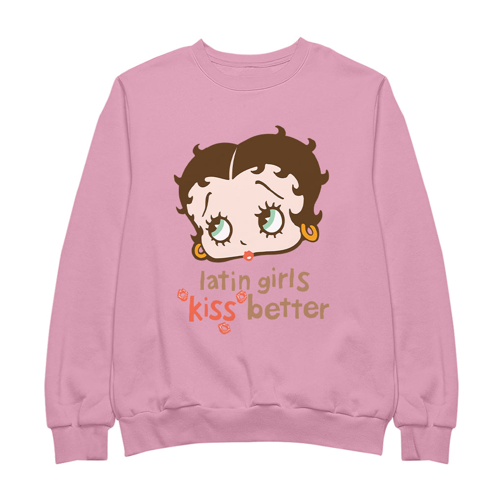Betty Boop Latin Girls Kiss Better Women's Sweatshirt