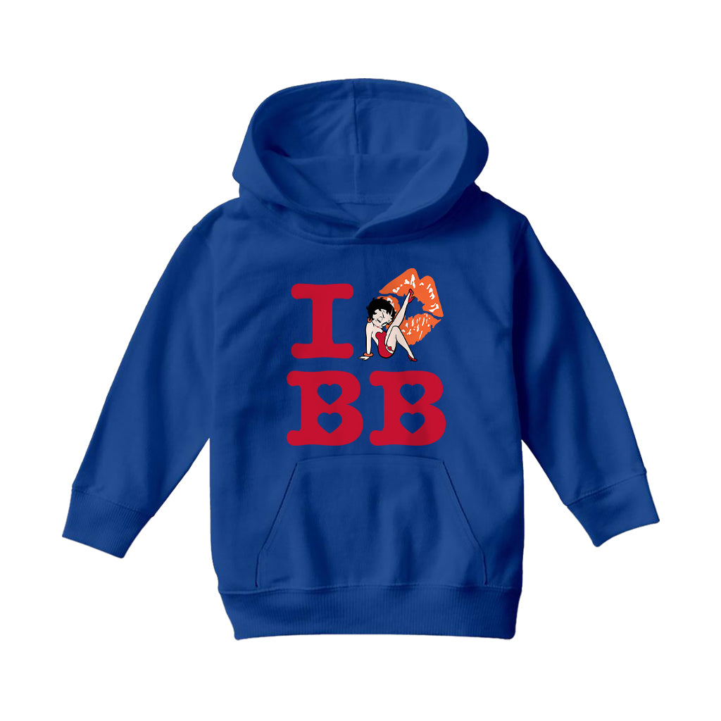 Betty Boop I BB Kiss Kids Hooded Sweatshirt