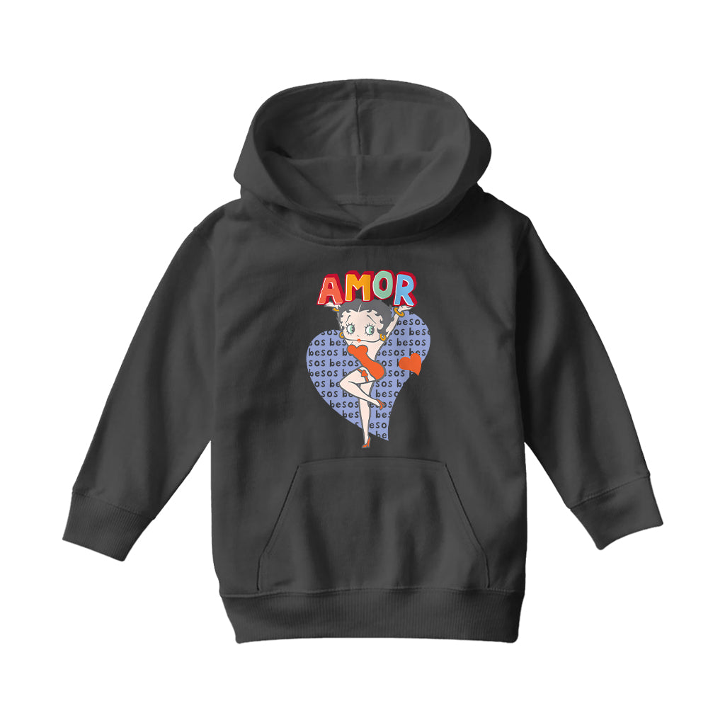 Betty Boop Amor Kids Hooded Sweatshirt