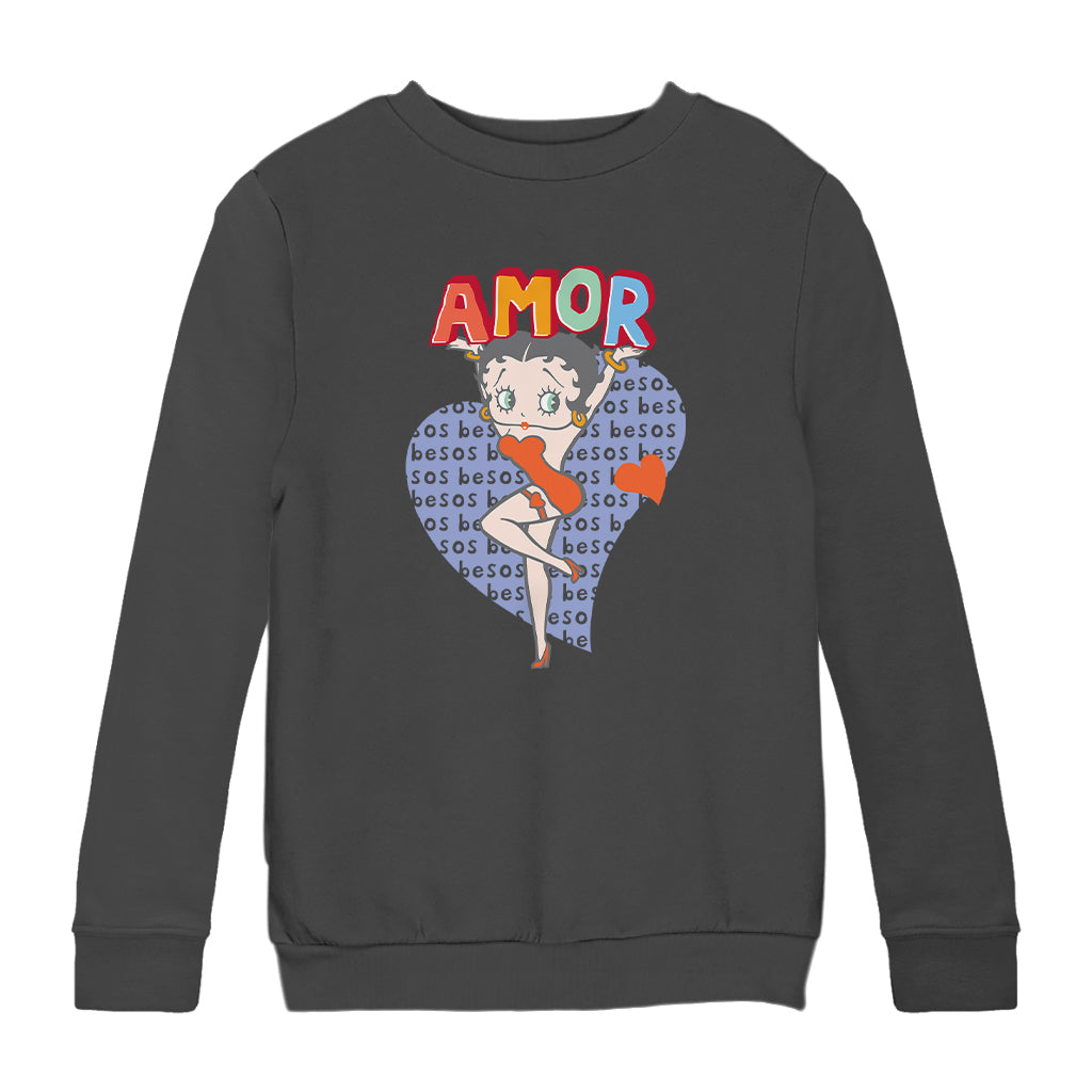 Betty Boop Amor Kids Sweatshirt
