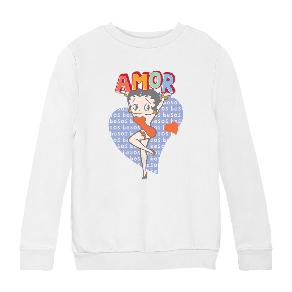 Betty Boop Amor Kids Sweatshirt