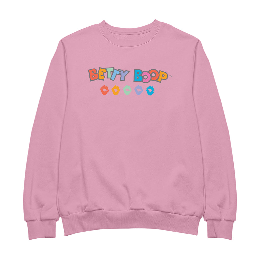 Betty Boop Rainbow Name and Lips Men's Sweatshirt