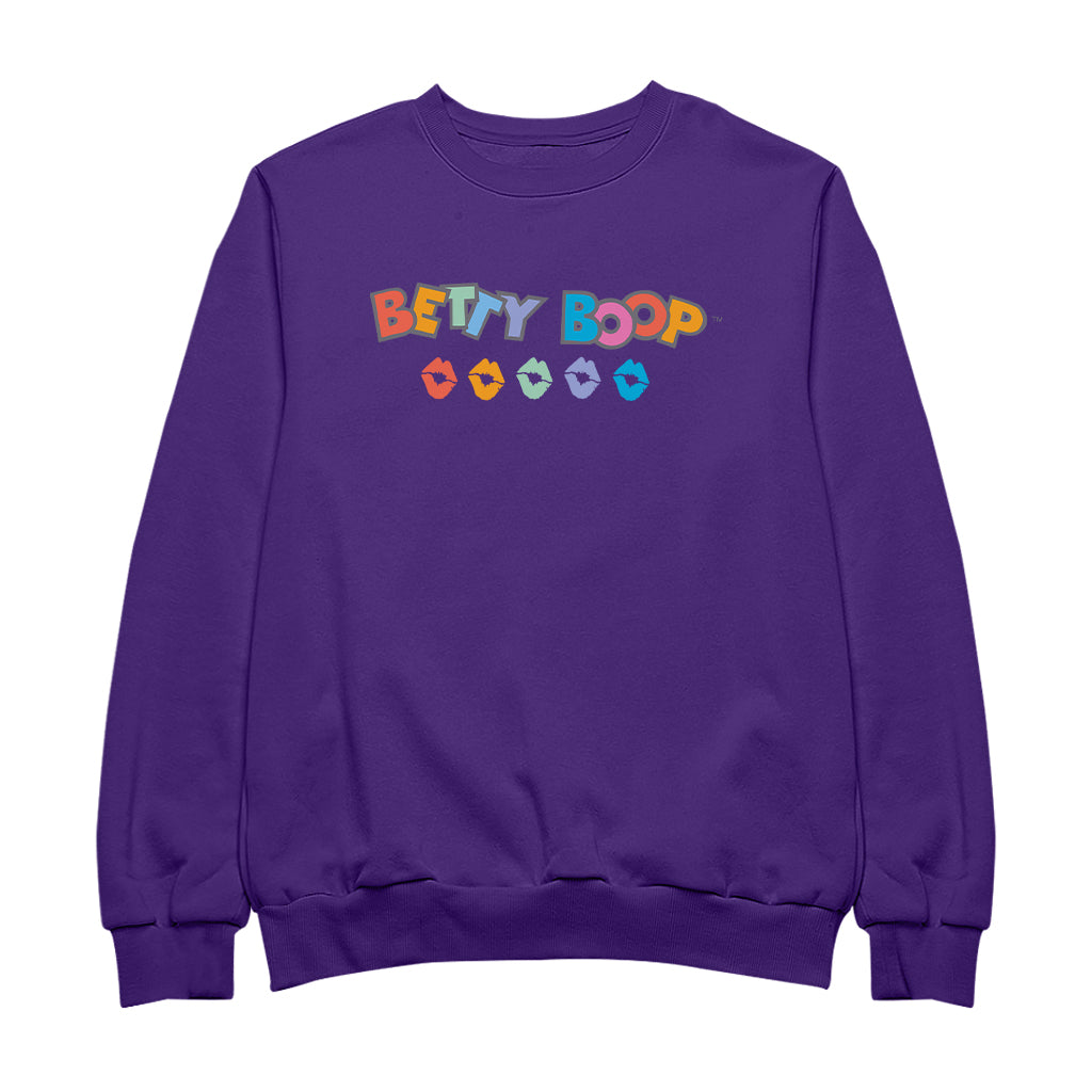 Betty Boop Rainbow Name and Lips Men's Sweatshirt