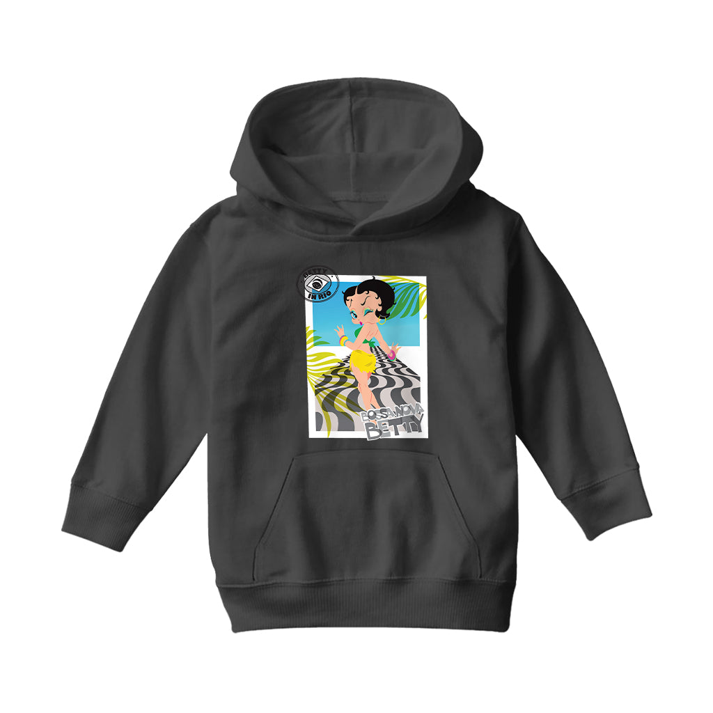 Betty Boop Bossa Nova In Rio Kids Hooded Sweatshirt