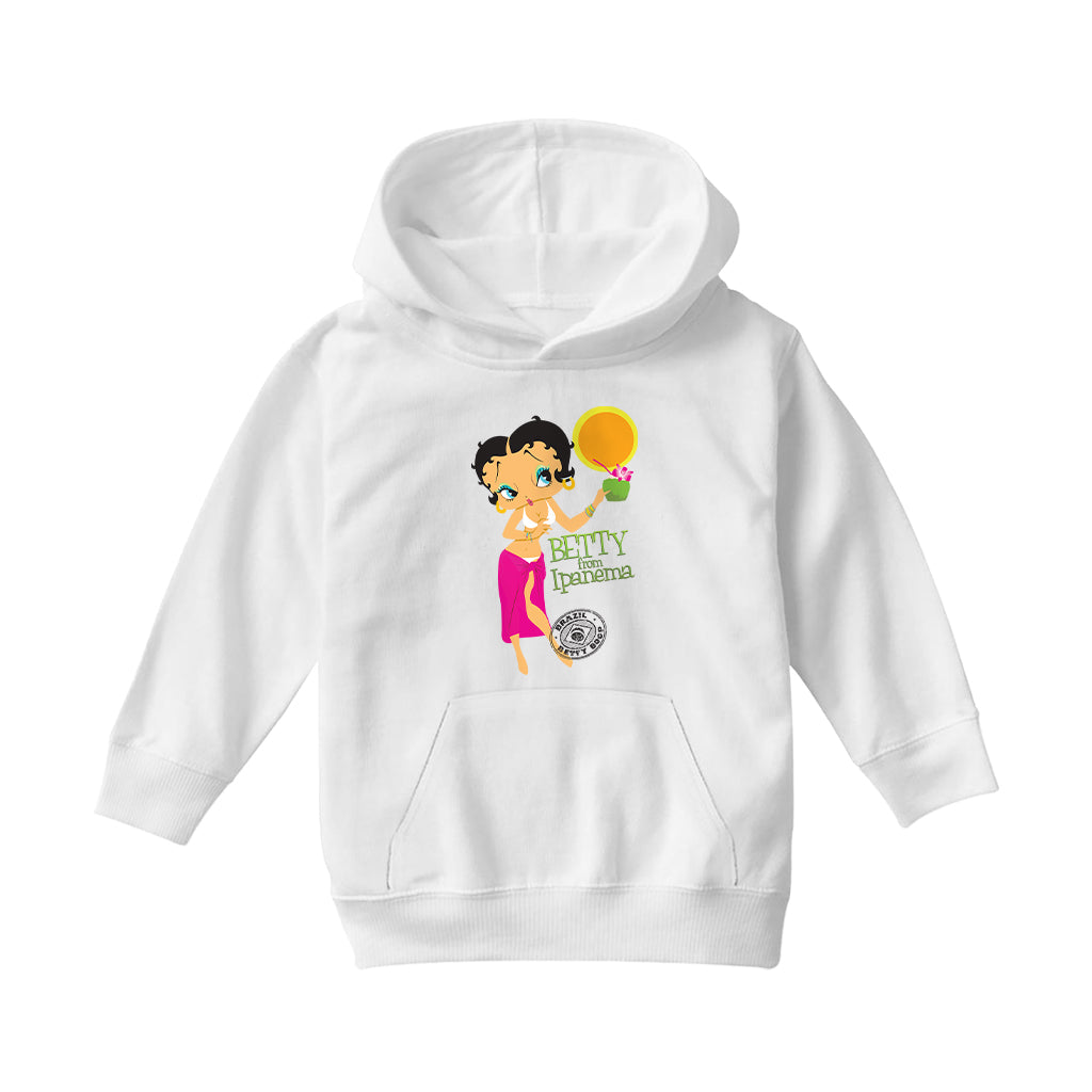 Betty Boop From Ipanema Kids Hooded Sweatshirt