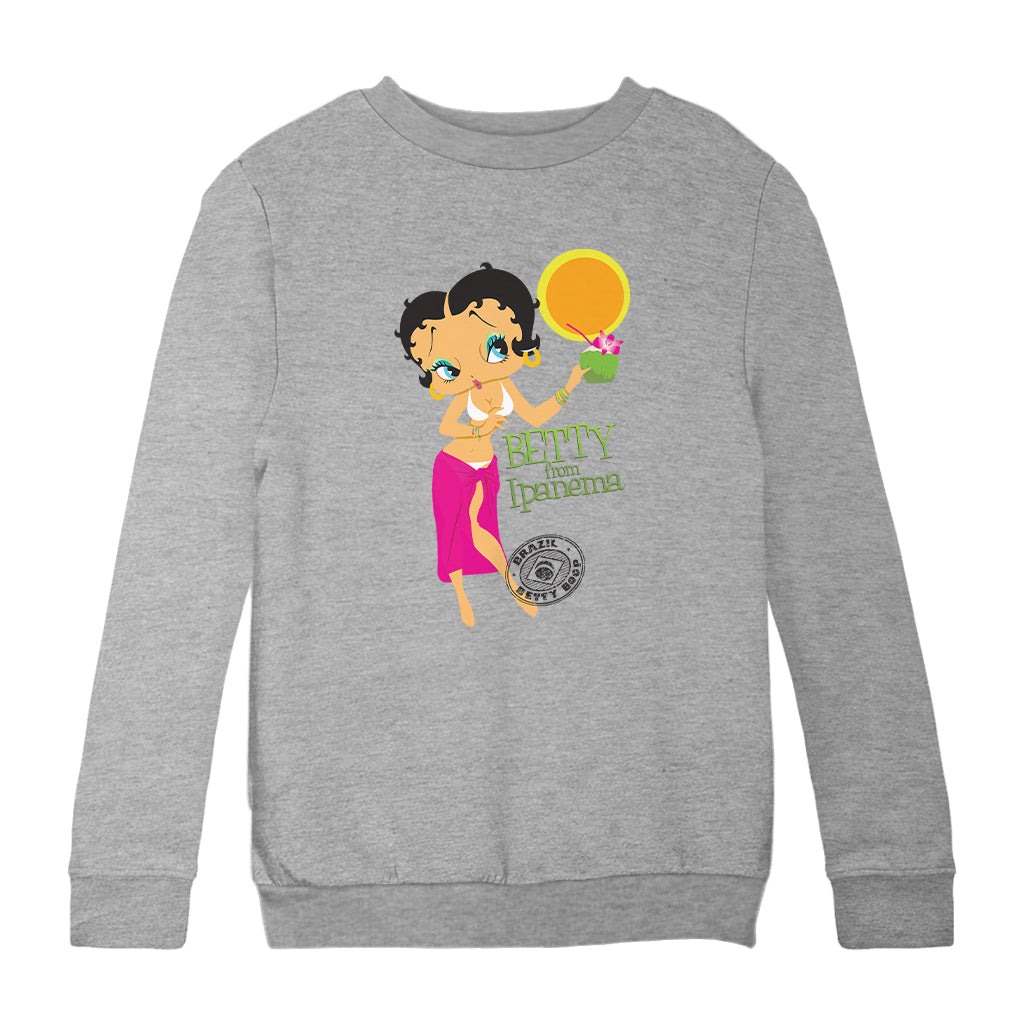 Betty Boop From Ipanema Kids Sweatshirt