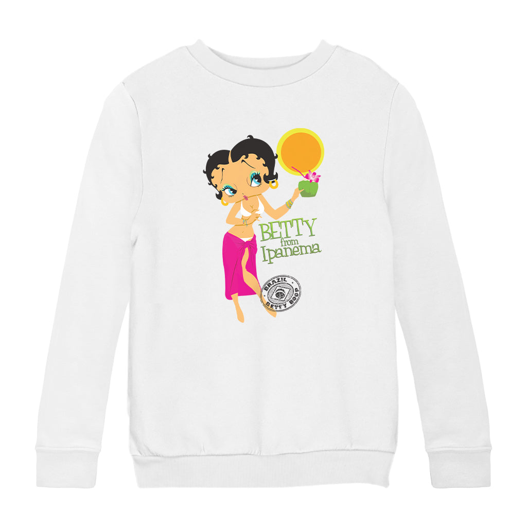 Betty Boop From Ipanema Kids Sweatshirt