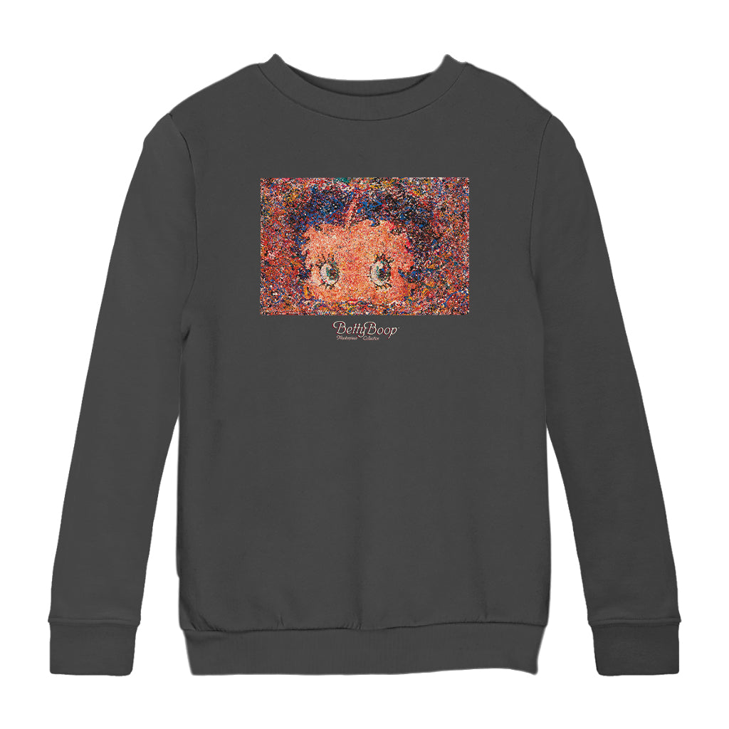 Betty Boop Abstract Expressionism Masterpiece Collection Kids Sweatshirt
