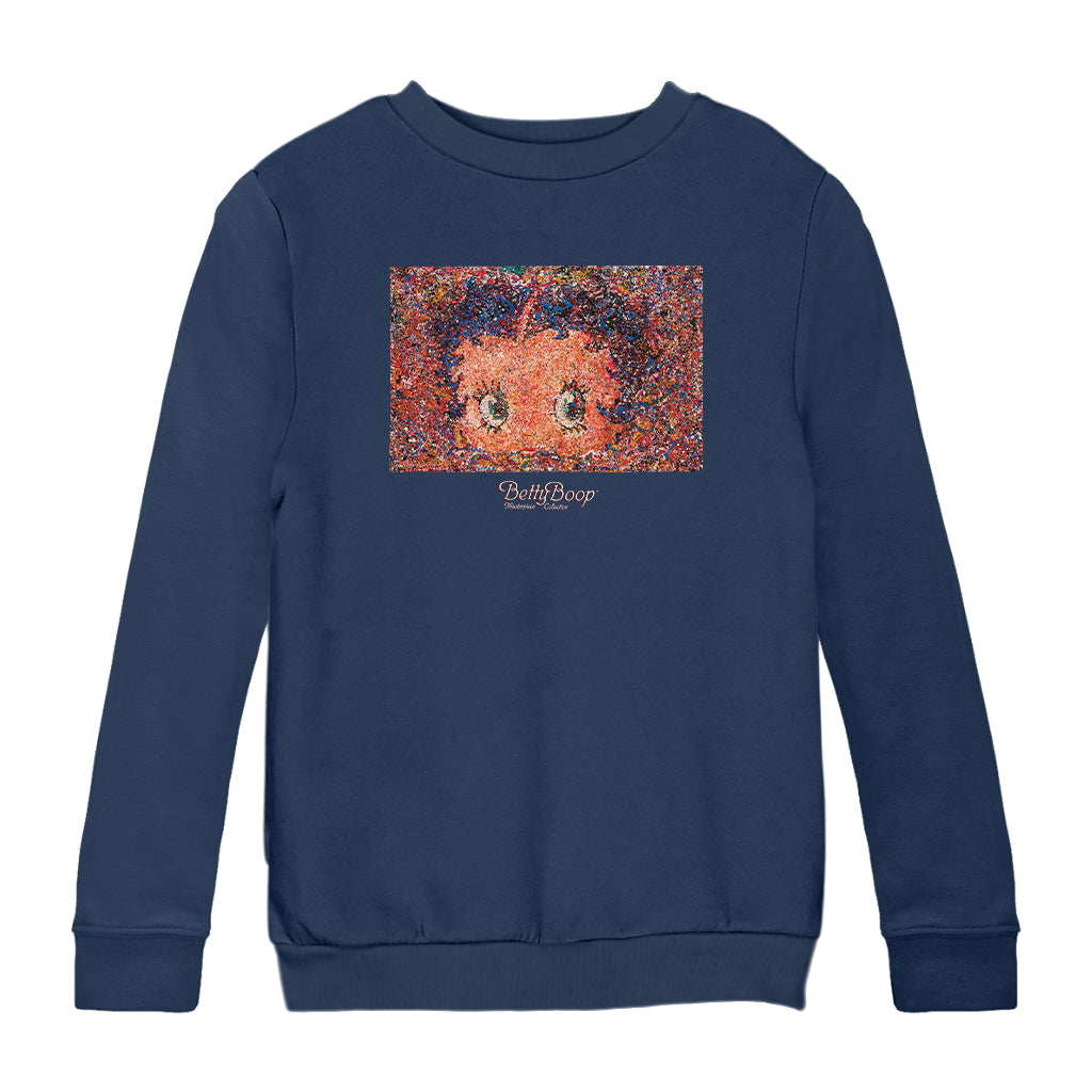 Betty Boop Abstract Expressionism Masterpiece Collection Kids Sweatshirt