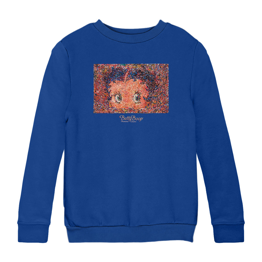 Betty Boop Abstract Expressionism Masterpiece Collection Kids Sweatshirt
