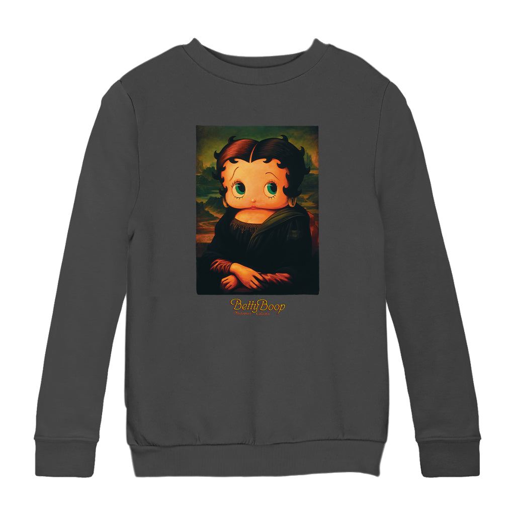 Betty Boop Boopa Mona Lisa Masterpiece Collection Kids Sweatshirt