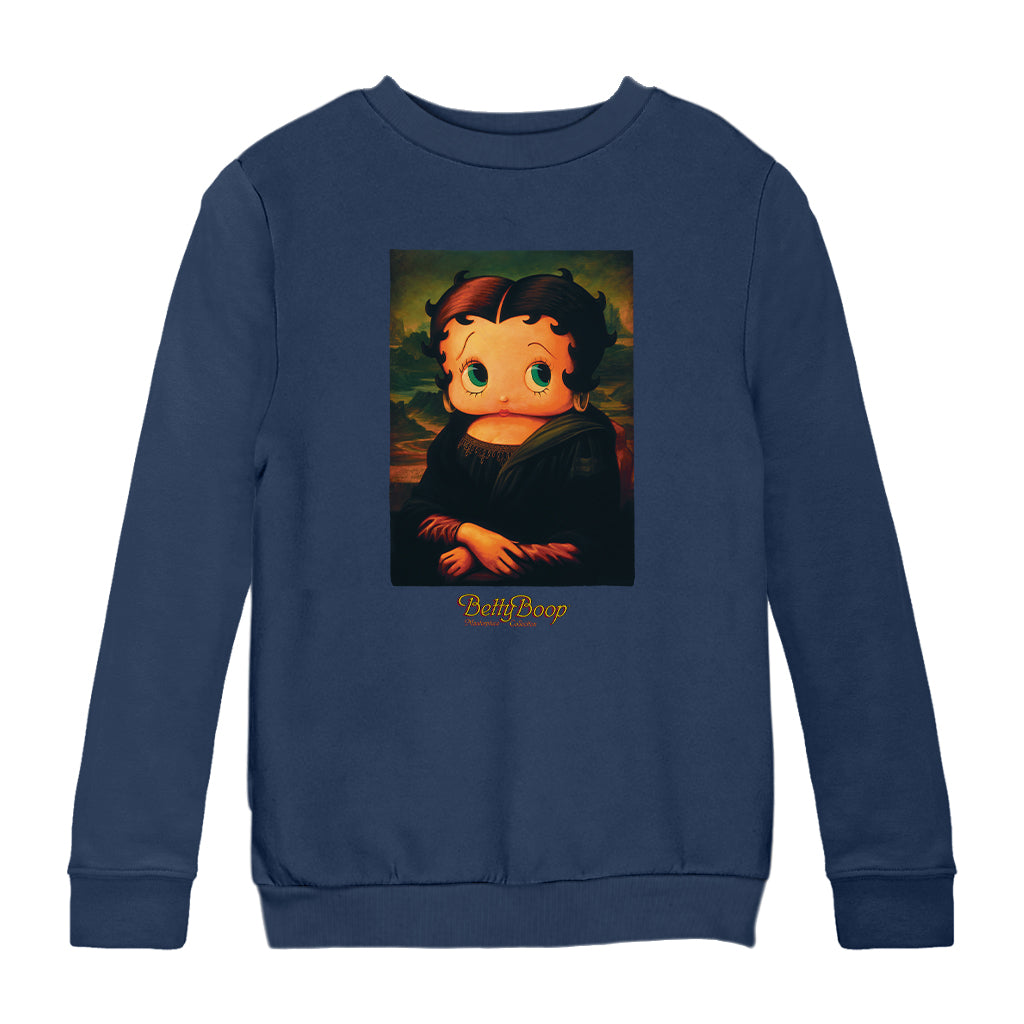 Betty Boop Boopa Mona Lisa Masterpiece Collection Kids Sweatshirt