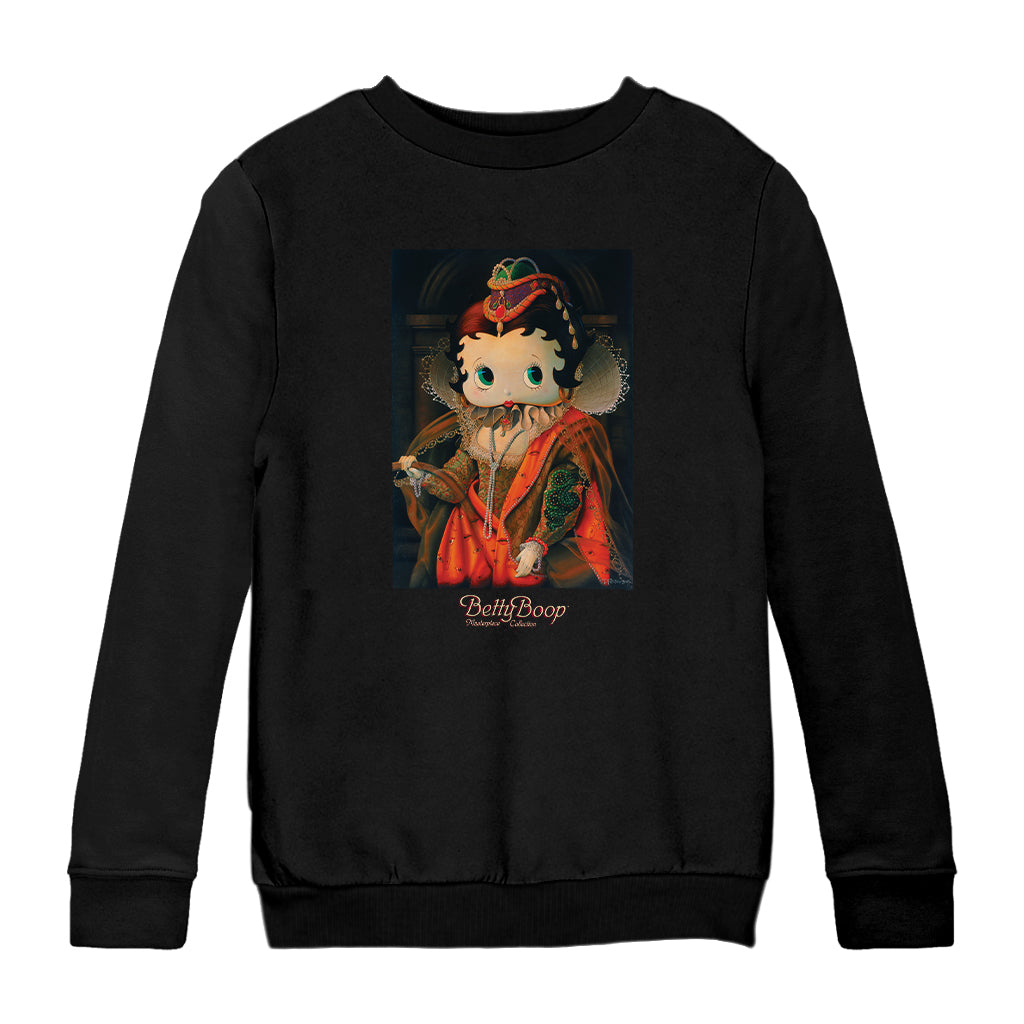 Betty Boop Elizabethan Portrait Masterpiece Collection Kids Sweatshirt