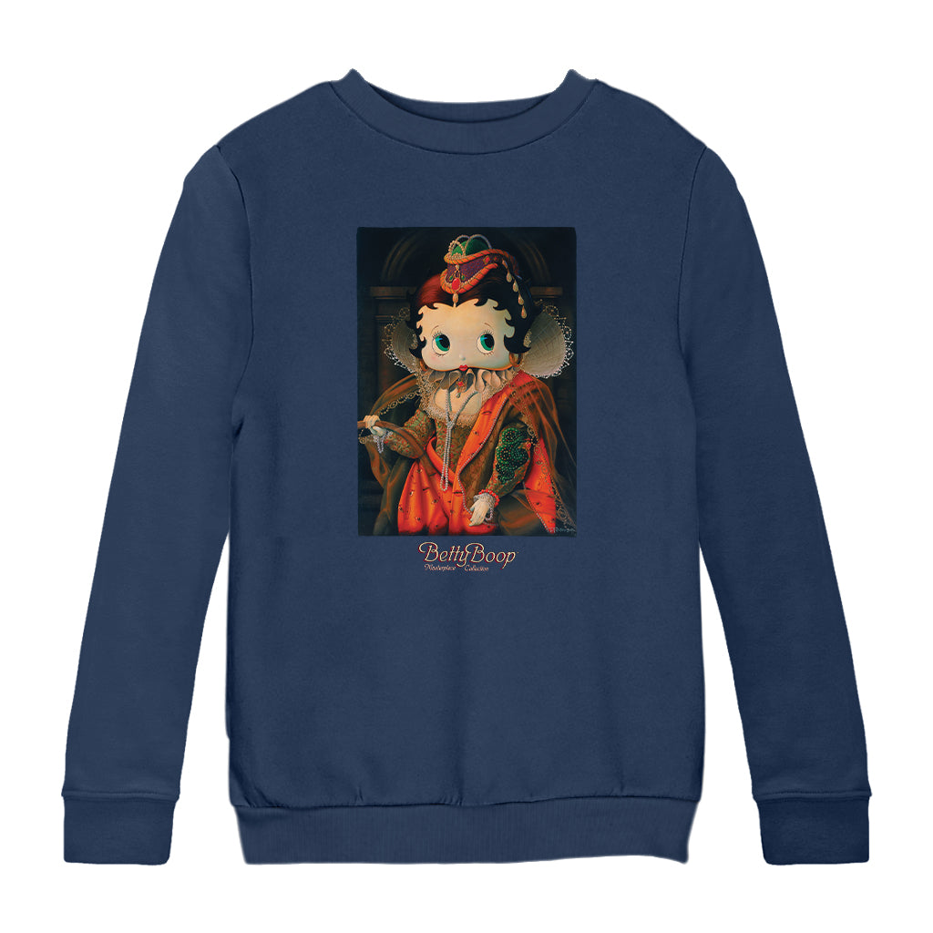 Betty Boop Elizabethan Portrait Masterpiece Collection Kids Sweatshirt