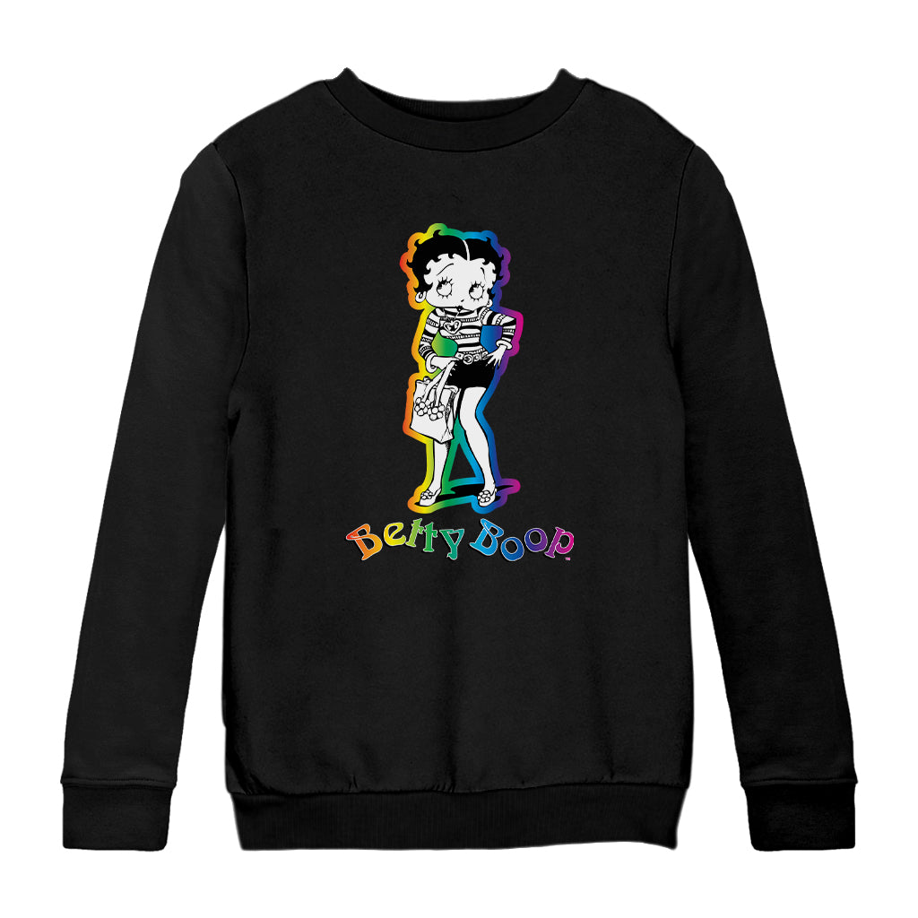 Betty Boop 70s Groovy Chick Kids Sweatshirt