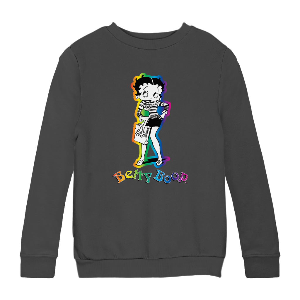 Betty Boop 70s Groovy Chick Kids Sweatshirt