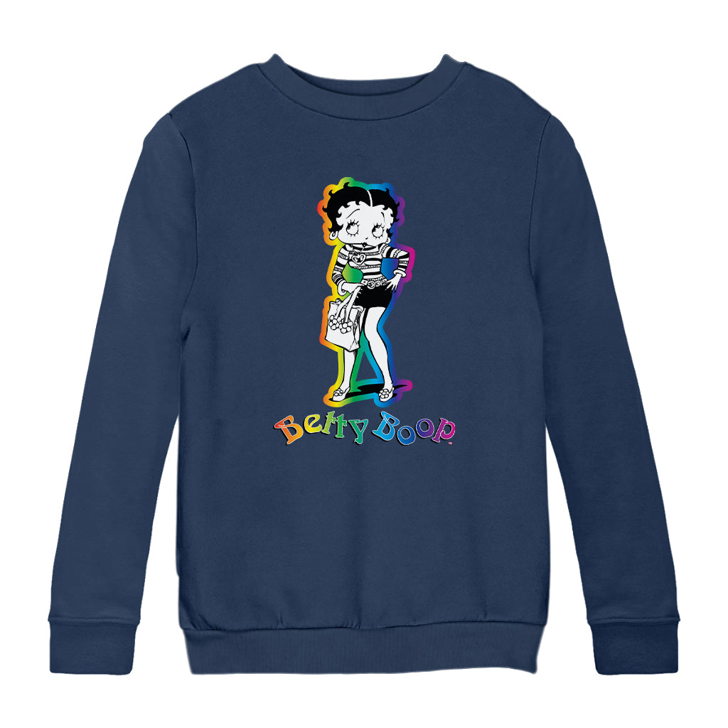 Betty Boop 70s Groovy Chick Kids Sweatshirt