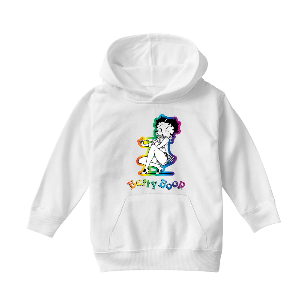 Betty Boop Groovy 70s Fashion Kids Hooded Sweatshirt