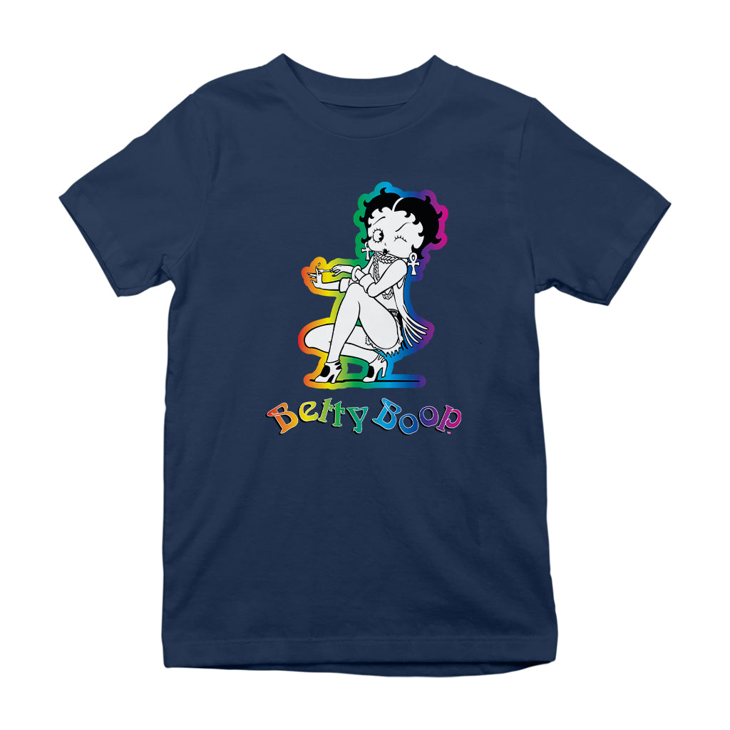 Betty Boop Groovy 70s Fashion Kids T-Shirt