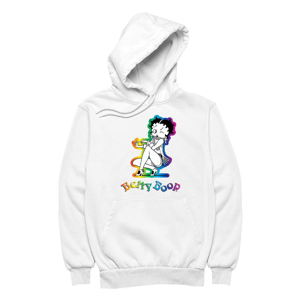 Betty Boop Groovy 70s Fashion Men's Hooded Sweatshirt