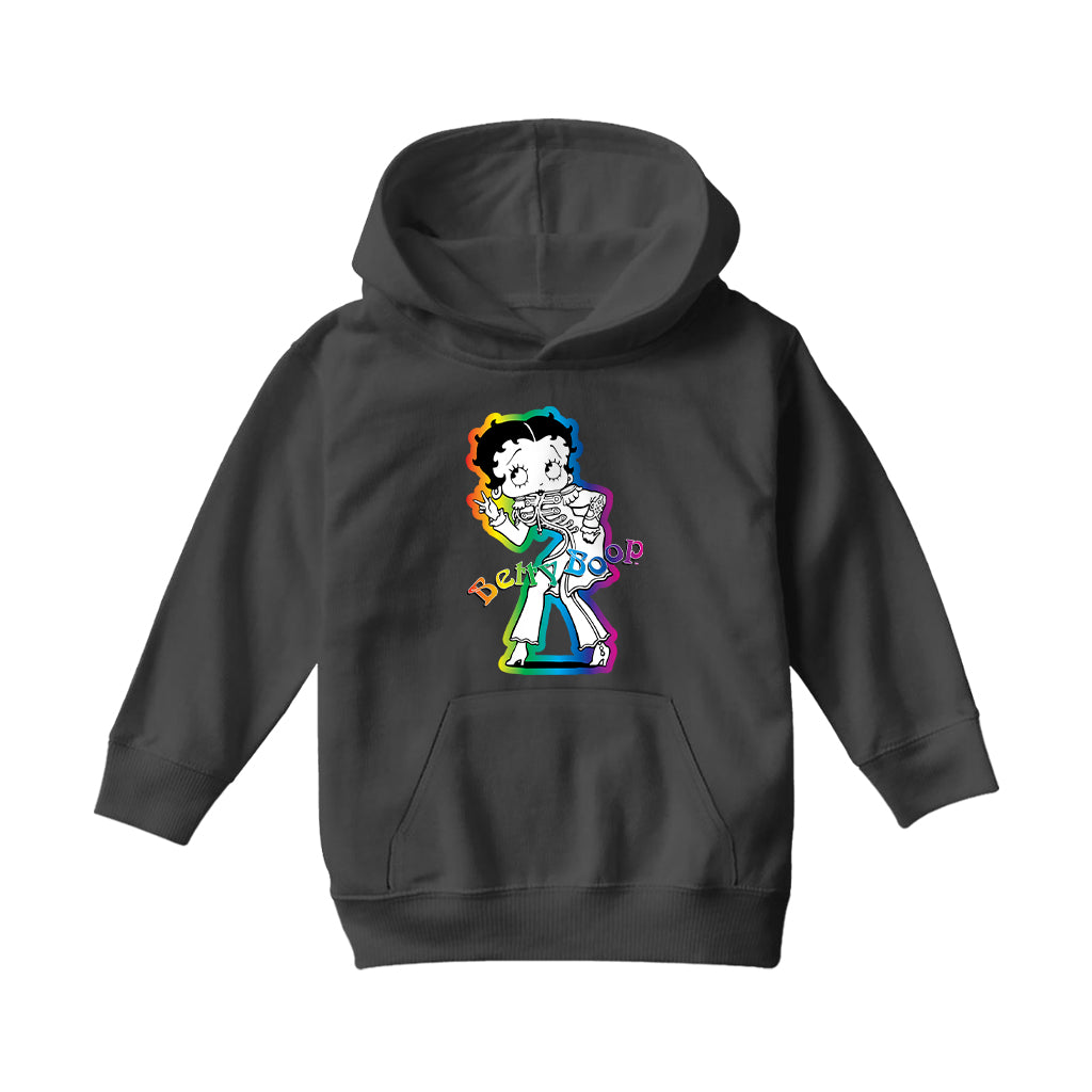 Betty Boop Groovy 70s Outfit Kids Hooded Sweatshirt