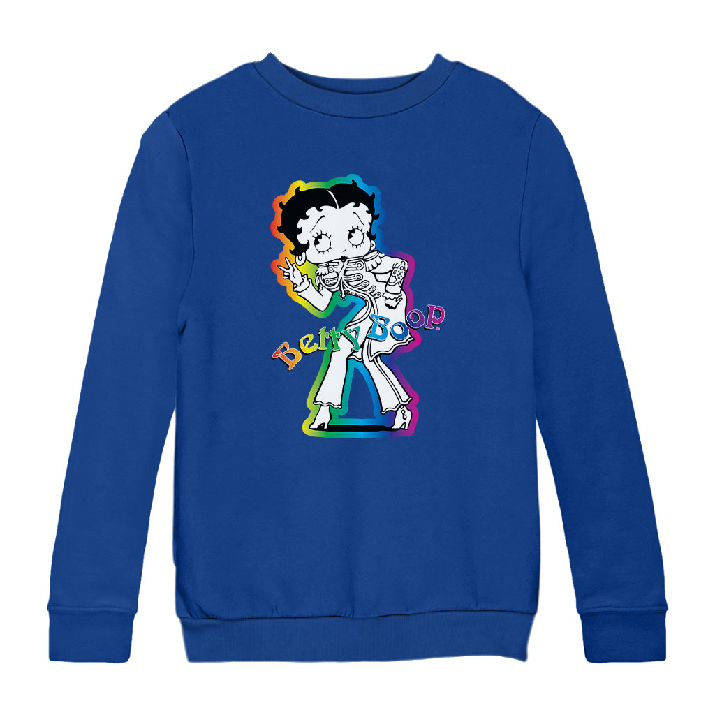 Betty Boop Groovy 70s Outfit Kids Sweatshirt