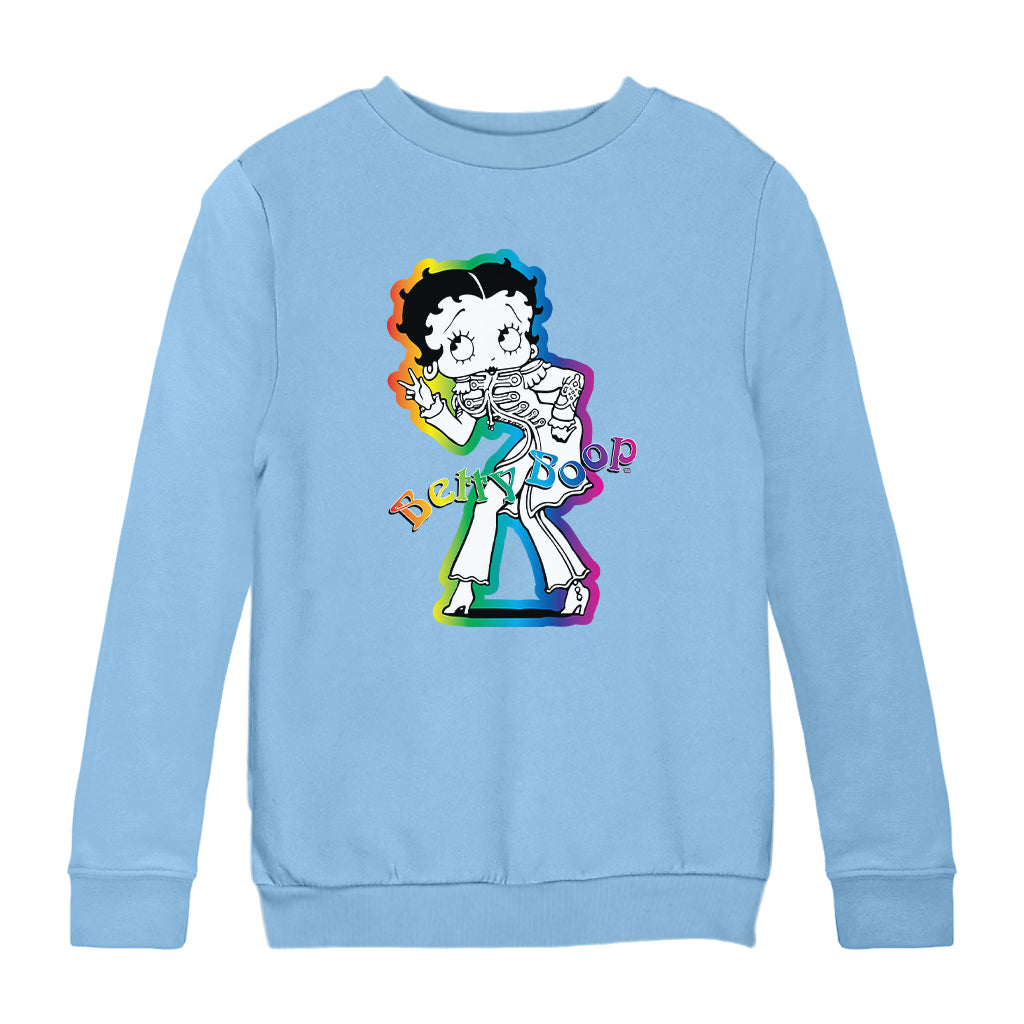 Betty Boop Groovy 70s Outfit Kids Sweatshirt