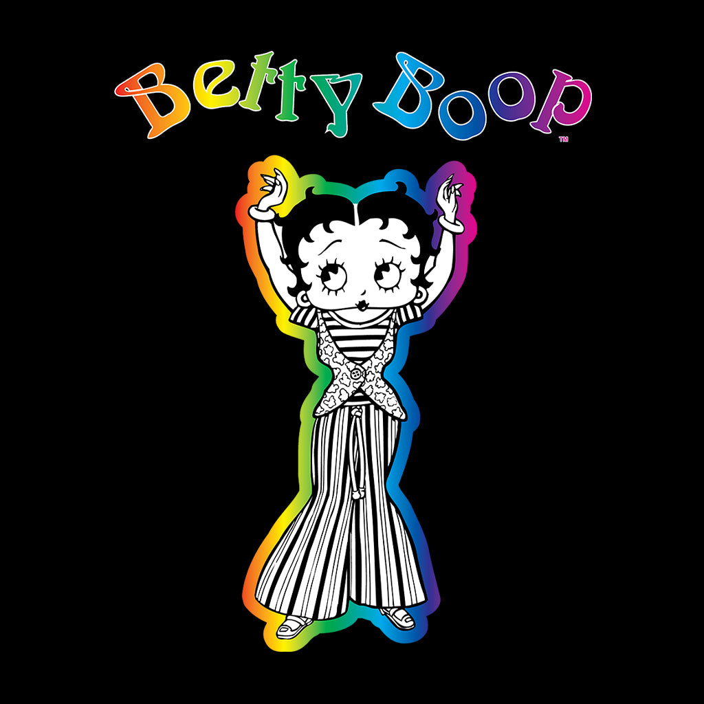 Betty Boop Groovy Striped Outfit Women's Sweatshirt