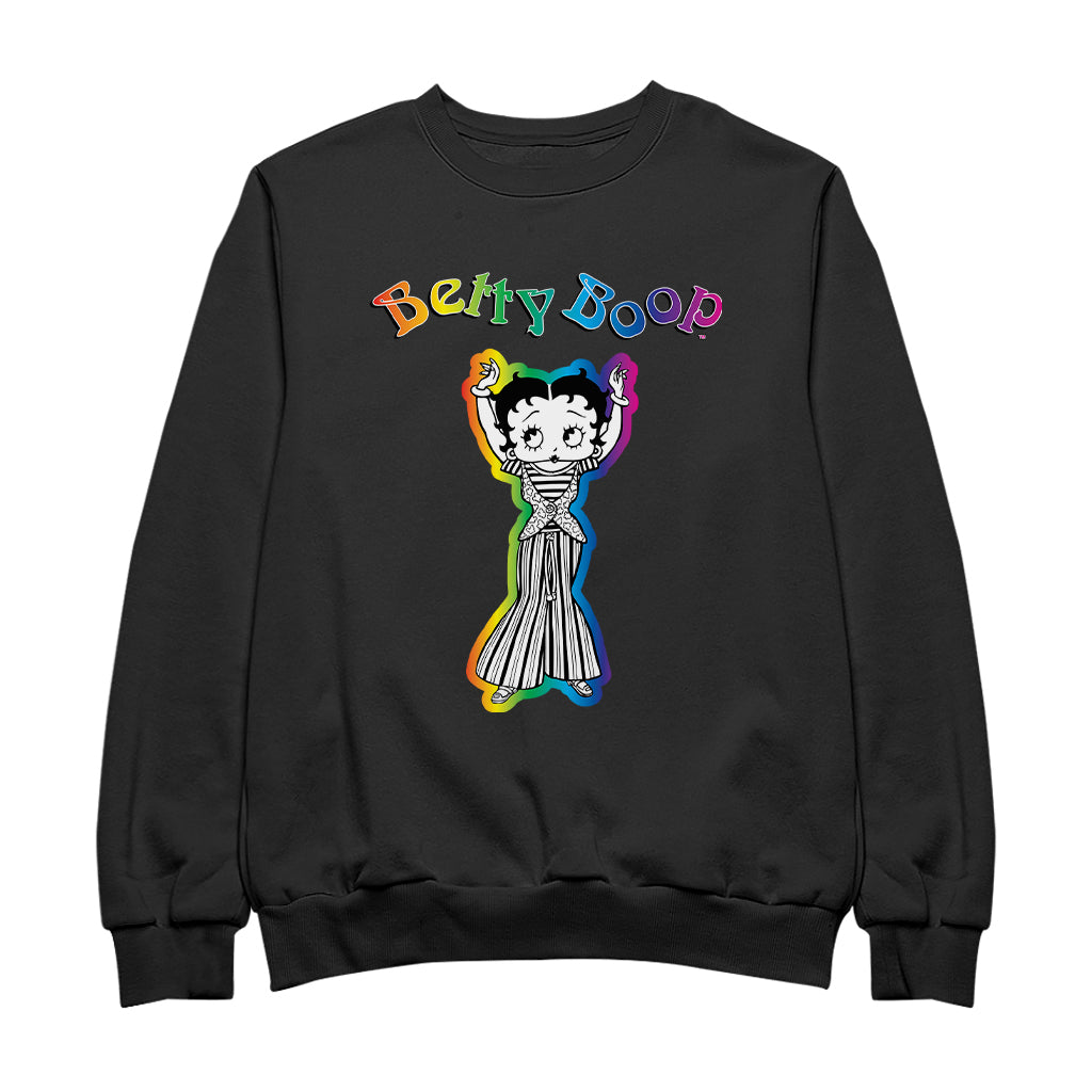 Betty Boop Groovy Striped Outfit Women's Sweatshirt