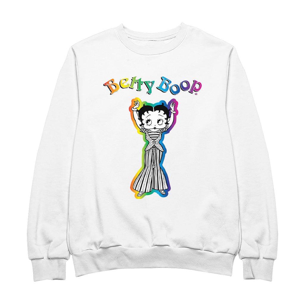 Betty Boop Groovy Striped Outfit Women's Sweatshirt