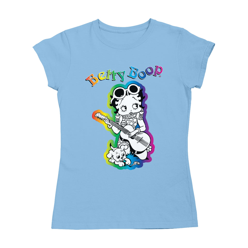 Betty Boop 70s Hippy Guitar Chick Women's T-Shirt