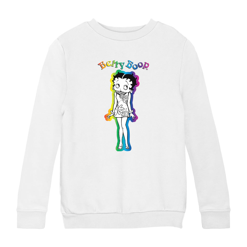 Betty Boop Groovy Hippy Chick Kids Sweatshirt